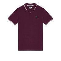 Weekend Offender Farina Polo Shirt - Acai Berry/Pale Blush