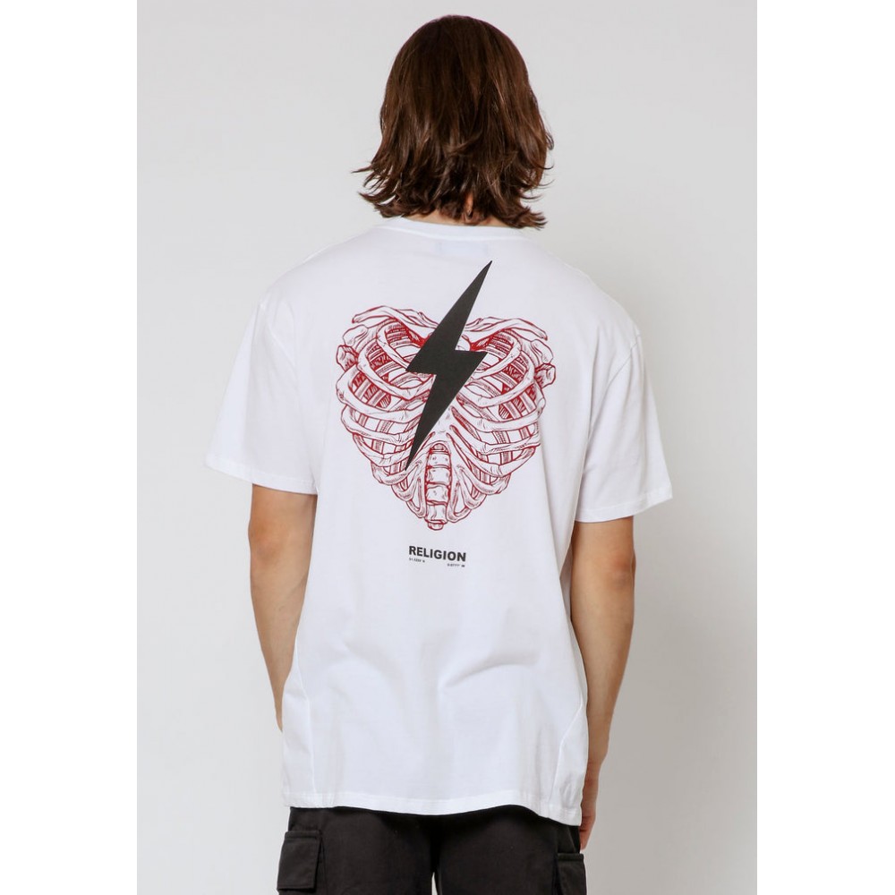 Religion Heart Bolt T-Shirt - White