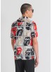 ANTONY MORATO HONOLULU REGULAR STRAIGHT FIT SHIRT IN COTTON VISCOSE BLEND FABRIC WITH ROLLING STONES PRINT - MULTICOLOUR