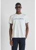 ANTONY MORATO REGULAR-FIT T-SHIRT IN COTTON JERSEY WITH LOGO - CREAM/CHINA BLUE