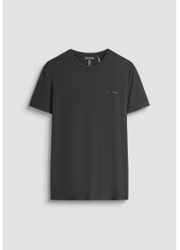 ANTONY MORATO SUPER SLIM FIT ROUND NECK T-SHIRT IN STRETCH MODAL COTTON - BLACK