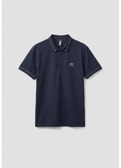 ANTONY MORATO REGULAR-FIT POLO SHIRT IN COTTON PIQUE - SOFT BLUE