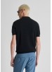 ANTONY MORATO REGULAR-FIT SHORT-SLEEVED POLO SHIRT IN A SOFT COTTON BLEND WITH ZIP AND PRINT - BLACK