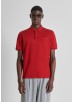 ANTONY MORATO REGULAR FIT COTTON PIQUÉ POLO SHIRT WITH PRINT - CHERRY/BLACK