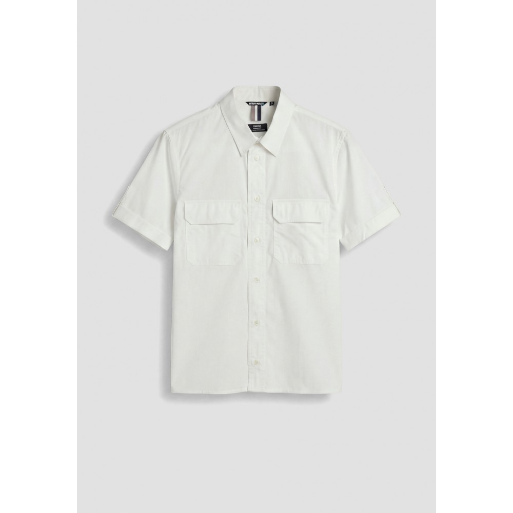 ANTONY MORATO "HANOI" REGULAR-FIT SHIRT IN COTTON AND LYOCELL POPLIN - CREAM