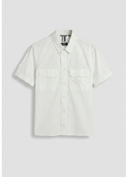ANTONY MORATO "HANOI" REGULAR-FIT SHIRT IN COTTON AND LYOCELL POPLIN - CREAM