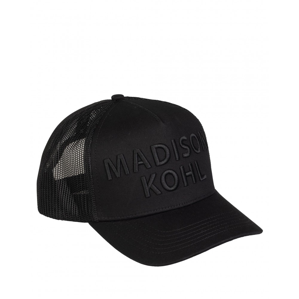 Madison Kohl MK Core Trucker 3D Embroidered Mesh Cap - Black/Black