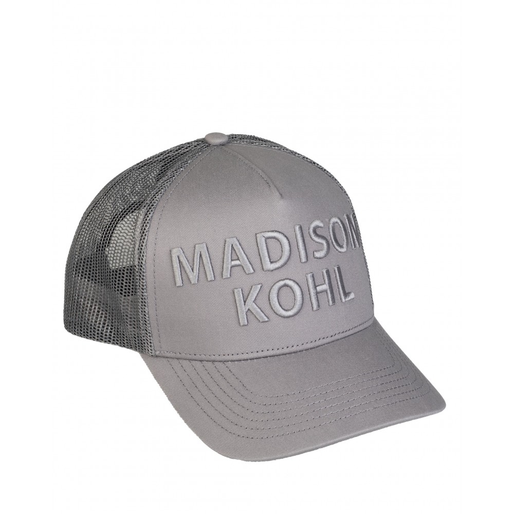 Madison Kohl MK Core Trucker 3D Embroidered Mesh Cap - Grey/Grey