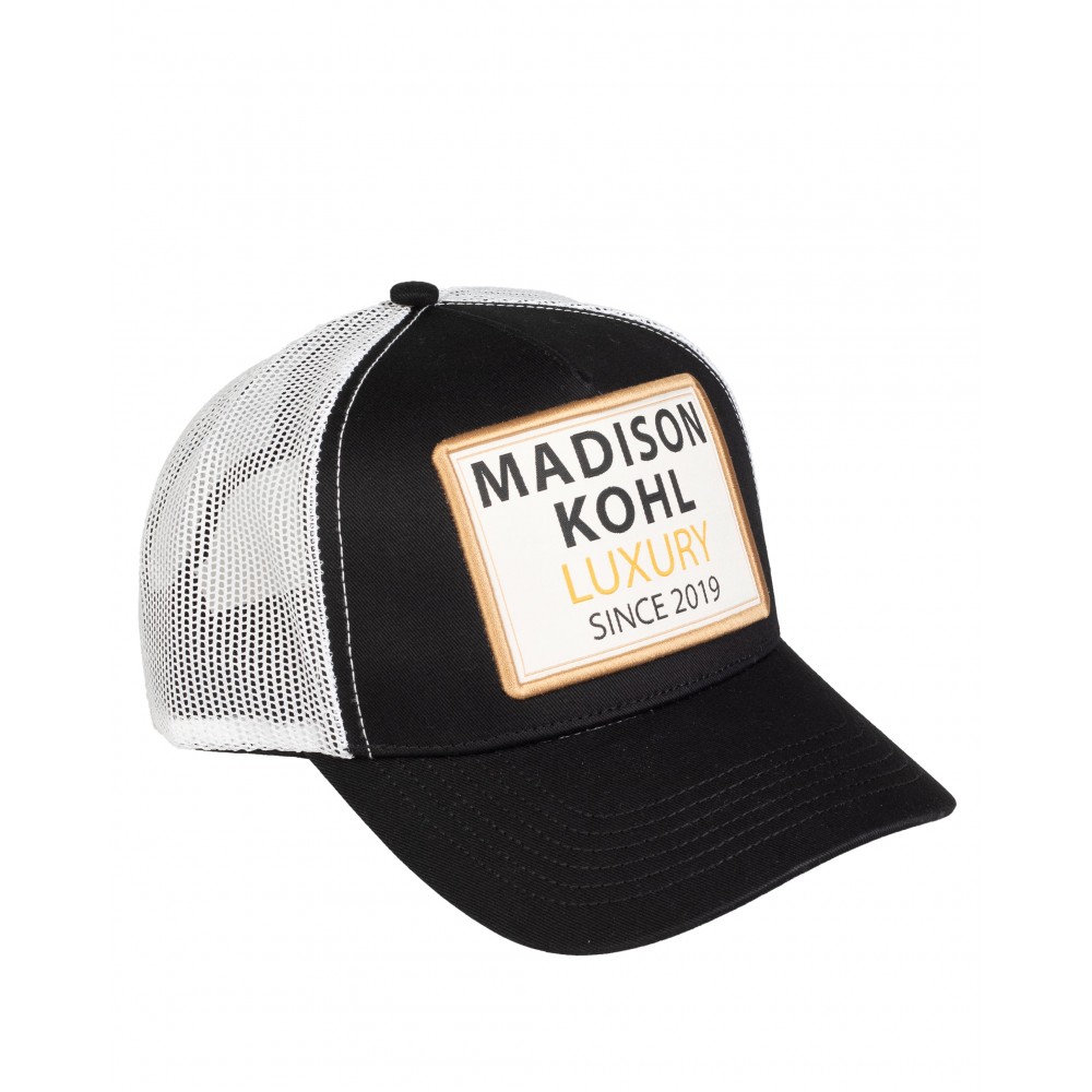 Madison Kohl MK Badge Trucker Mesh Cap - Black/White