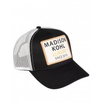 Madison Kohl MK Badge Trucker Mesh Cap - Black/White