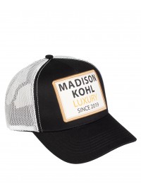 Madison Kohl MK Badge Trucker Mesh Cap - Black/White