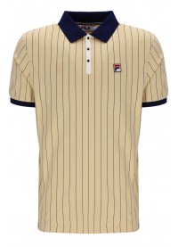 FILA BB1 CLASSIC VINTAGE STRIPED POLO - CLASSIC BEIGE