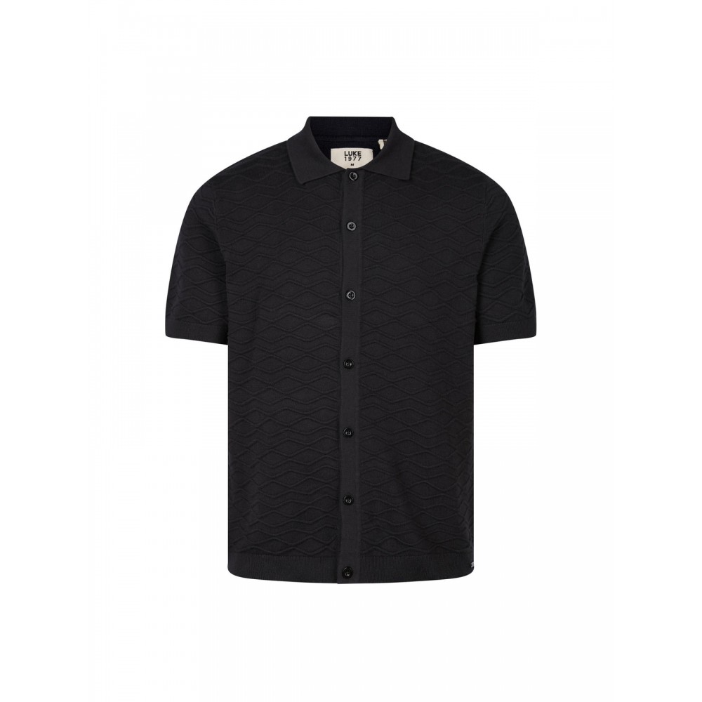 Luke 1977 Kennet Knitted Shirt - Black