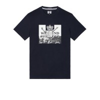 Weekend Offender Leo Gregory Mono Graphic T-Shirt - Navy