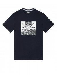 Weekend Offender Leo Gregory Mono Graphic T-Shirt - Navy
