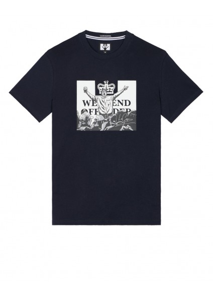 Weekend Offender Leo Gregory Mono Graphic T-Shirt - Navy