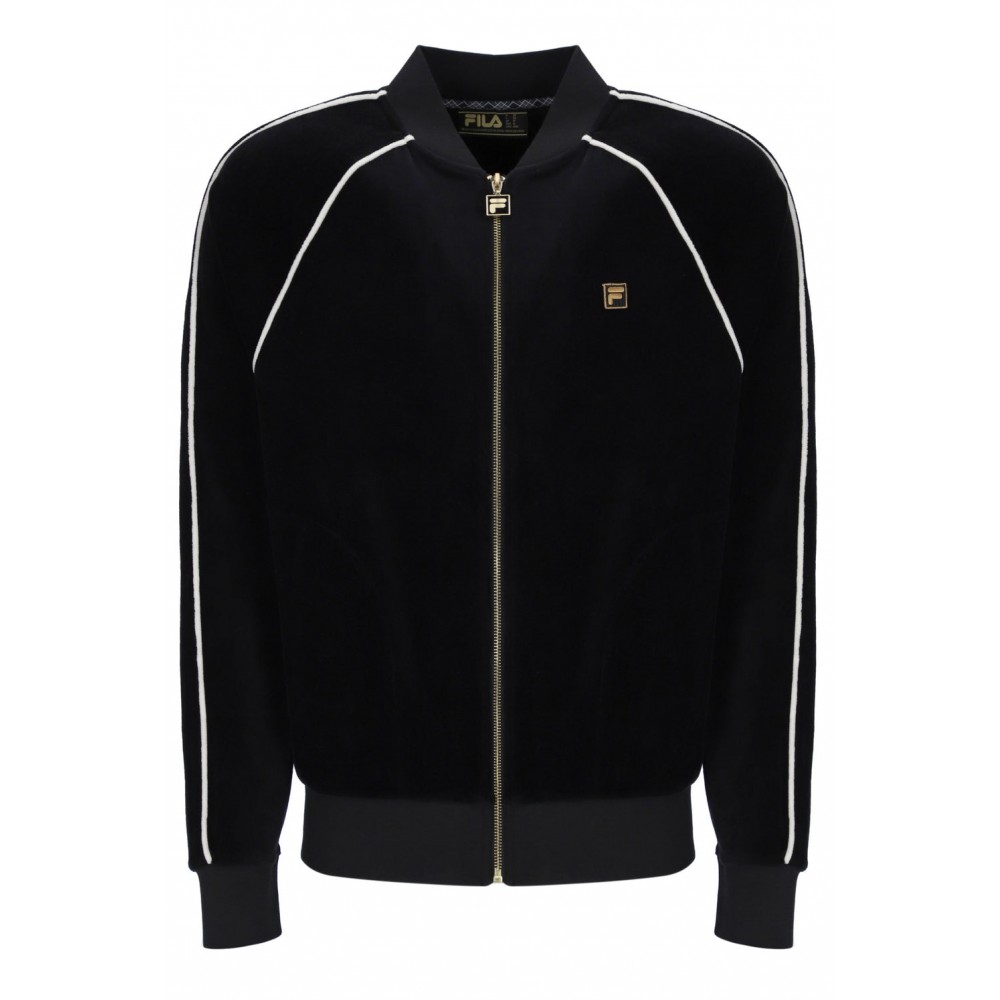 FILA FELLA VELOUR JACKET - BLACK
