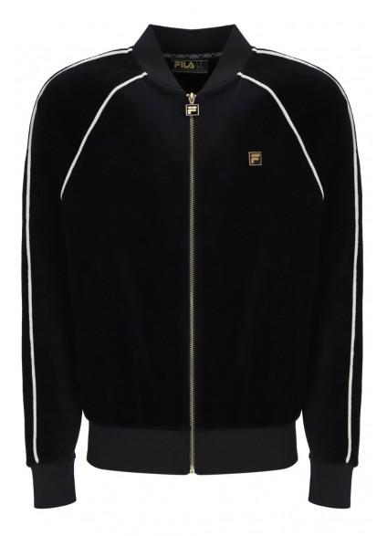 FILA FELLA VELOUR JACKET - BLACK