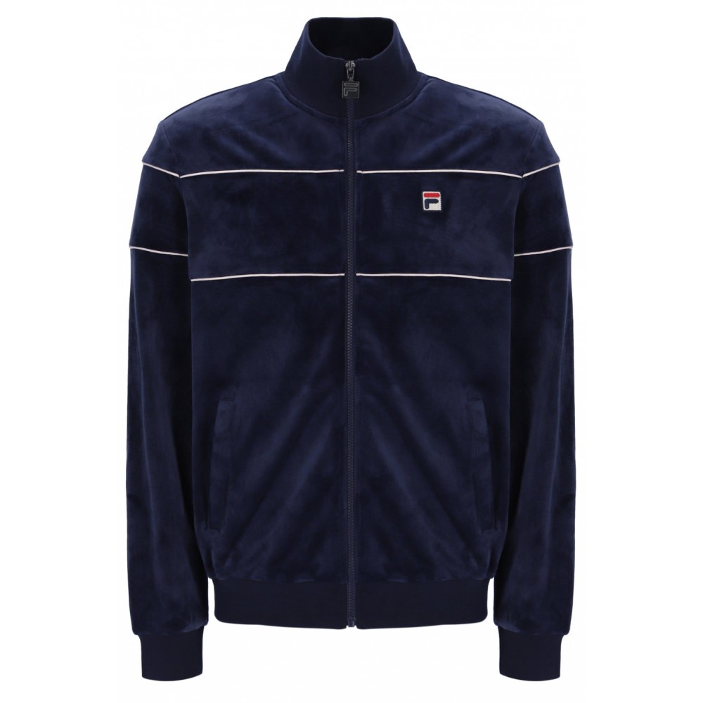 FILA VITTORIO VELOUR TRACK TOP - FILA NAVY