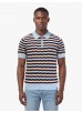 Luke 1977 Maughold Textured Knit Polo - Sky Blue Ecru