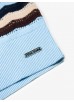 Luke 1977 Maughold Textured Knit Polo - Sky Blue Ecru