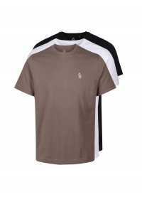 Luke 1977 Johnys 3-Pack Crew T-Shirts - Black/White/Mushroom