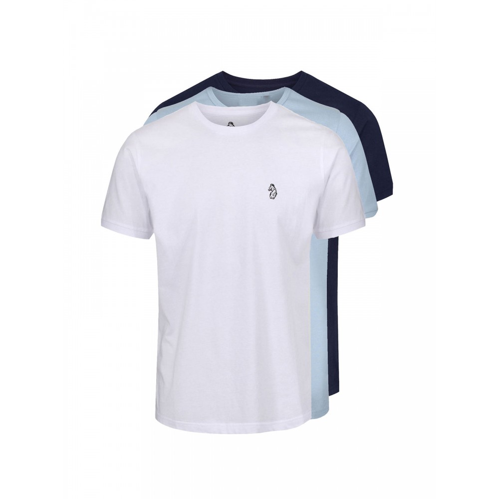 Luke 1977 Johnys 3-Pack Crew T-Shirts - Navy/Sky/White