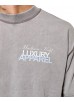 Madison Kohl MK Club Oversized T-Shirt - Washed Grey / Placid Blue