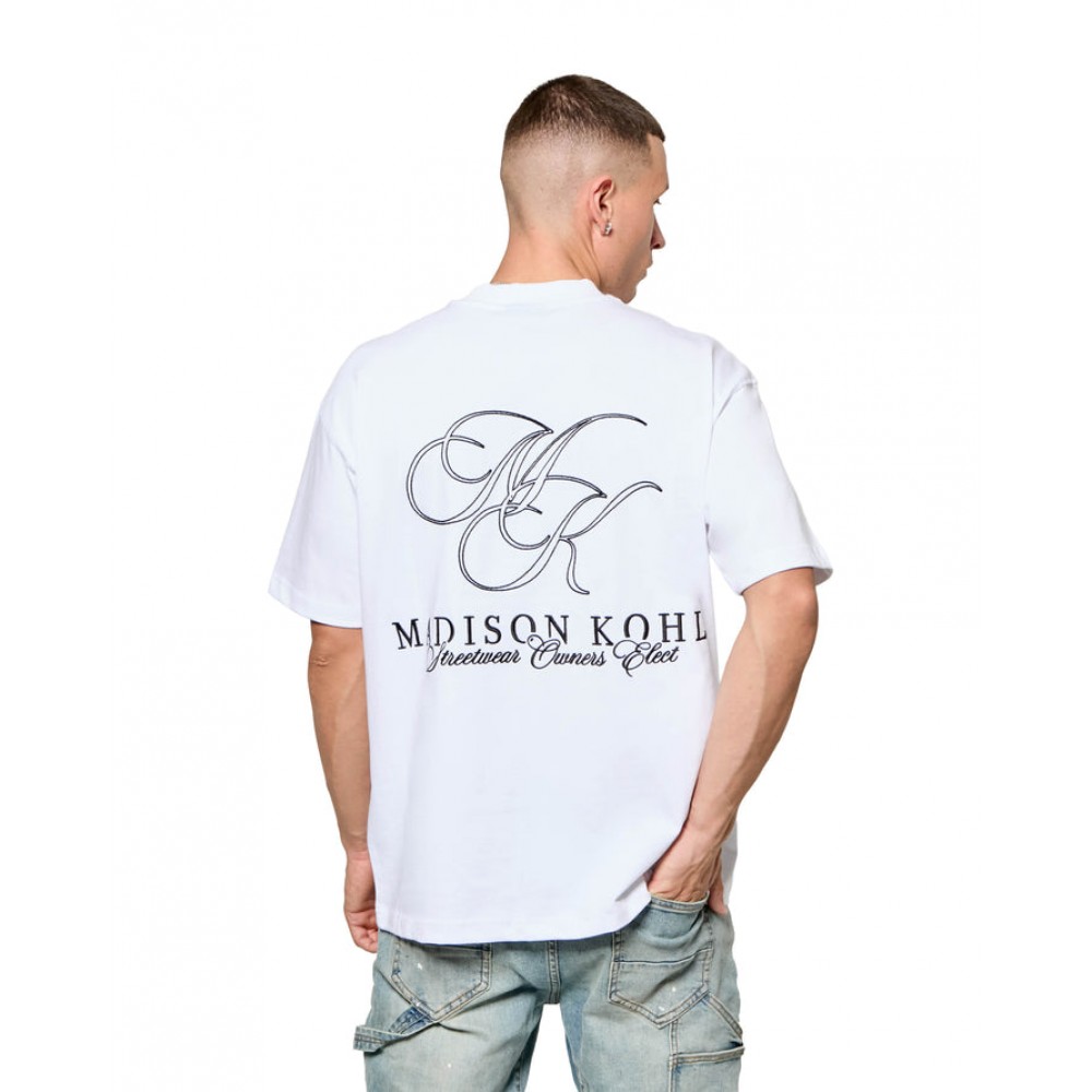 Madison Kohl MK Monogram Relaxed T-Shirt - White