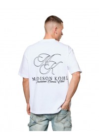 Madison Kohl MK Monogram Relaxed T-Shirt - White