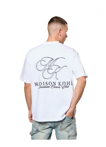Madison Kohl MK Monogram Relaxed T-Shirt - White