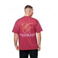 Madison Kohl MK Monogram Relaxed T-Shirt - Burgundy
