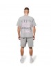 Madison Kohl MK Club Oversized T-Shirt - Washed Grey / Transcendant Pink
