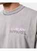 Madison Kohl MK Club Oversized T-Shirt - Washed Grey / Transcendant Pink