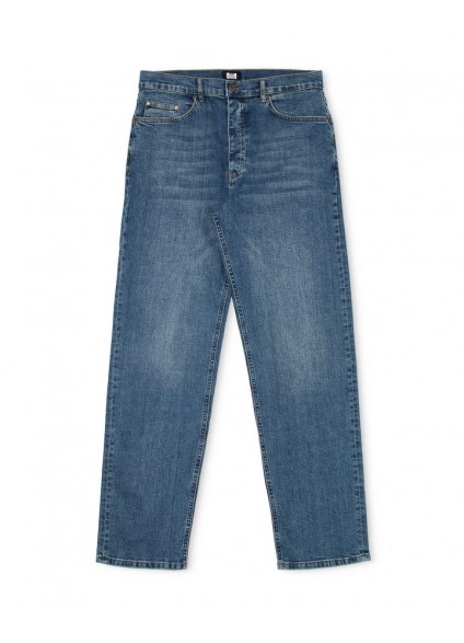 Weekend Offender Loose Fit Denim Jeans - Washed Vintage Blue