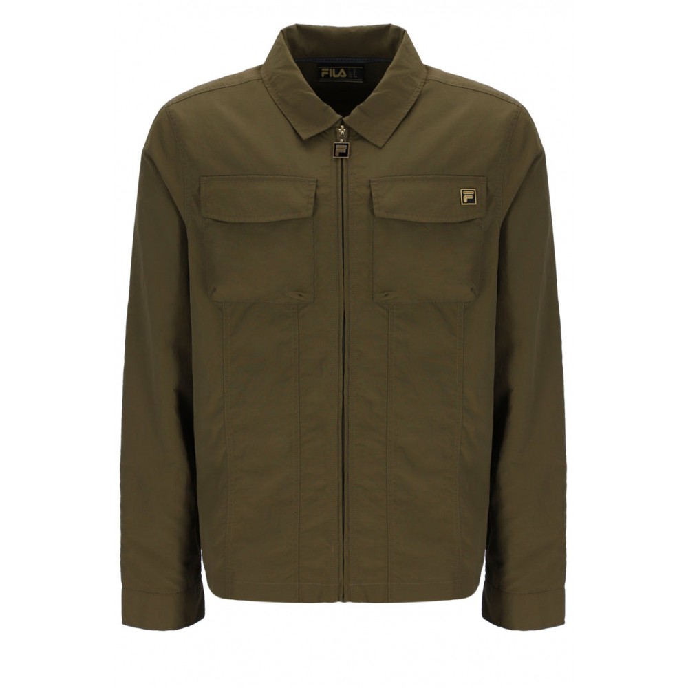 FILA KASA ZIP-THROUGH OVERSHIRT - DARK OLIVE