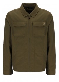 FILA KASA ZIP-THROUGH OVERSHIRT - DARK OLIVE
