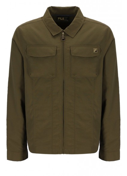 FILA KASA ZIP-THROUGH OVERSHIRT - DARK OLIVE