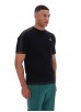 FILA TREY CONTRAST STITCH TEE - BLACK