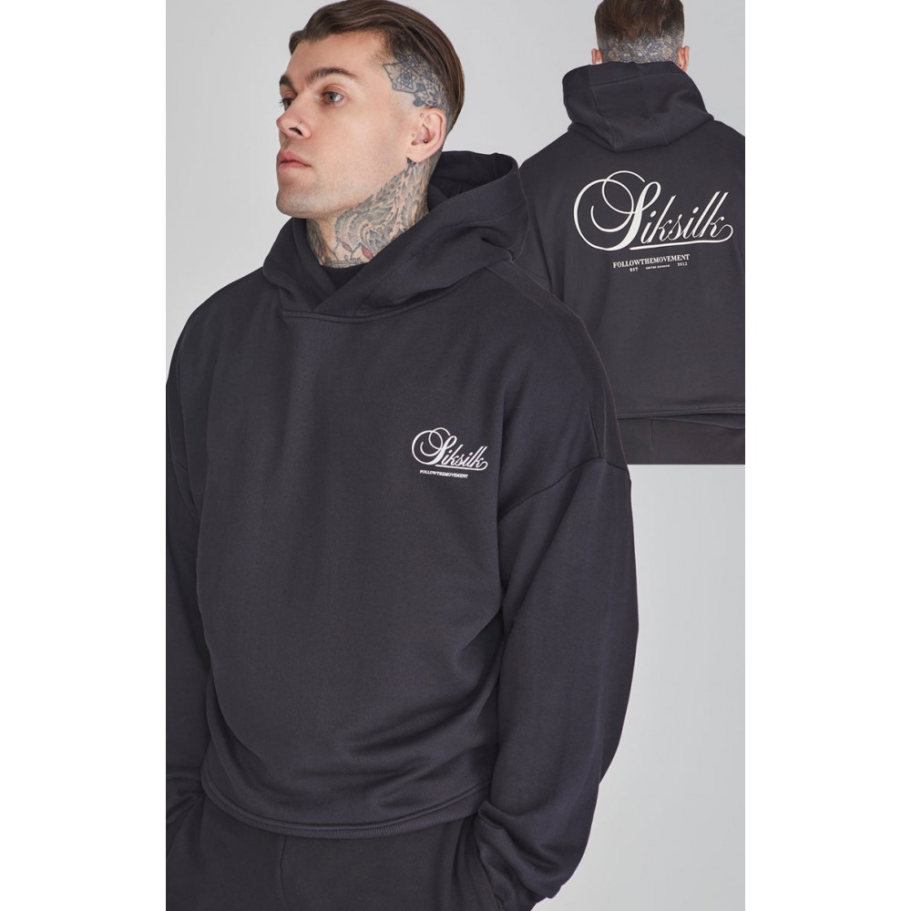 SikSilk Graphic Hoodie - Black