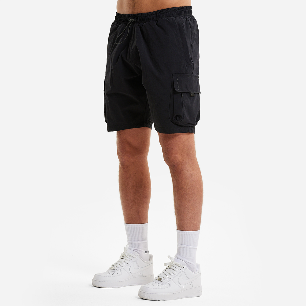 Bee Inspired Sakai Cargo Shorts - Black