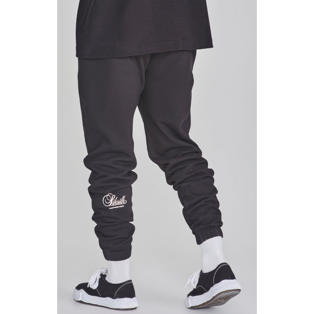 SikSilk Graphic Joggers - Black