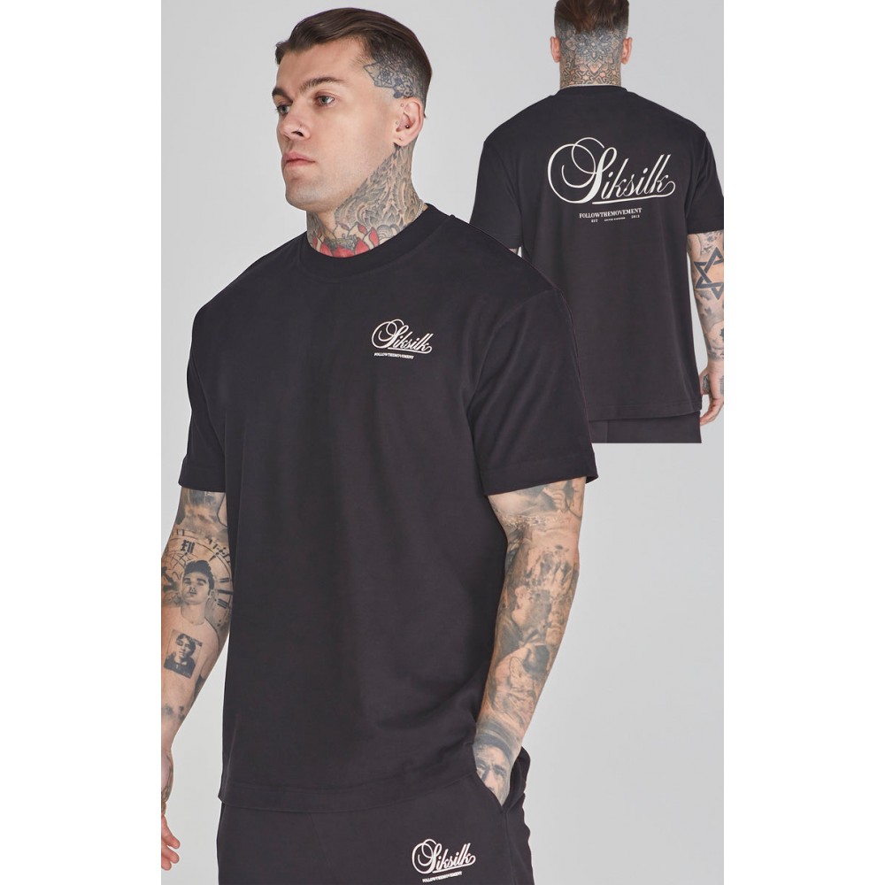 SikSilk Graphic T-Shirt - Black