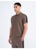 Luke 1977 Caltech Trim Tape Zip Polo - Mushroom