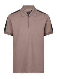 Luke 1977 Caltech Trim Tape Zip Polo - Mushroom