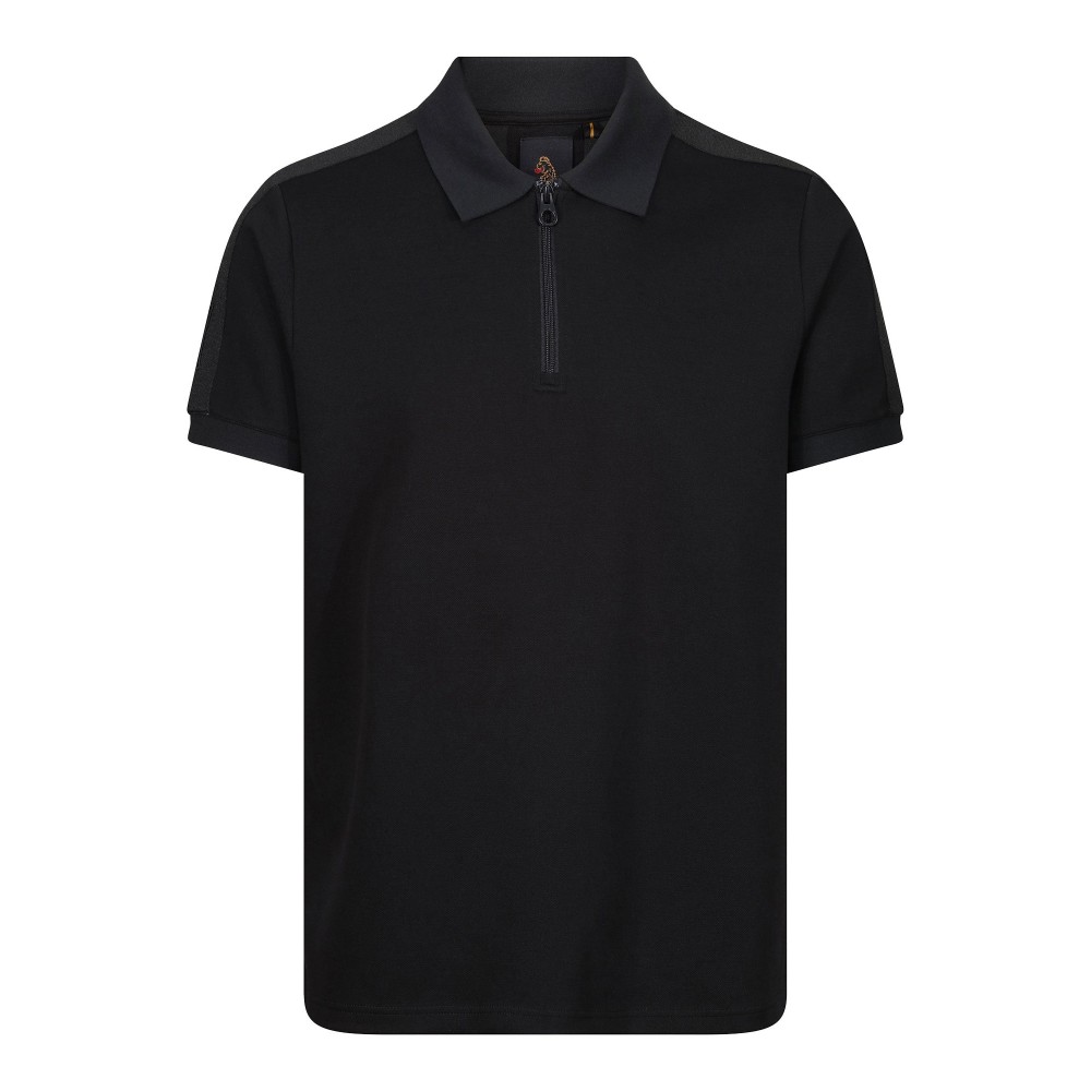 Luke 1977 Caltech Trim Tape Zip Polo - Black