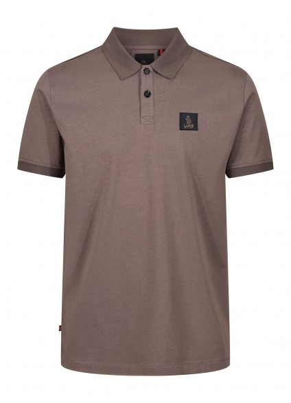 Luke 1977 Laos Pure Cotton Polo - Mushroom