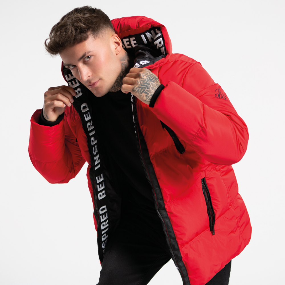 Bee Inspired Lota Puffer Jacket - Red