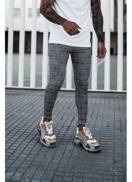 Wales Check Spray On Jeans