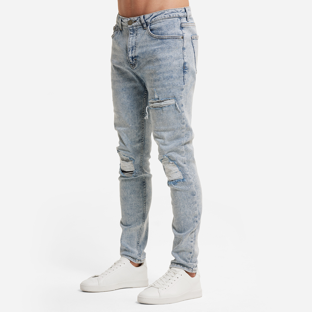 Bee Inspired Ortola Relaxed Fit Jeans - Light Blue